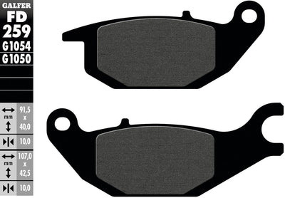 Galfer bremsbelag fd259 brake pad fd259 g1054 organic standard