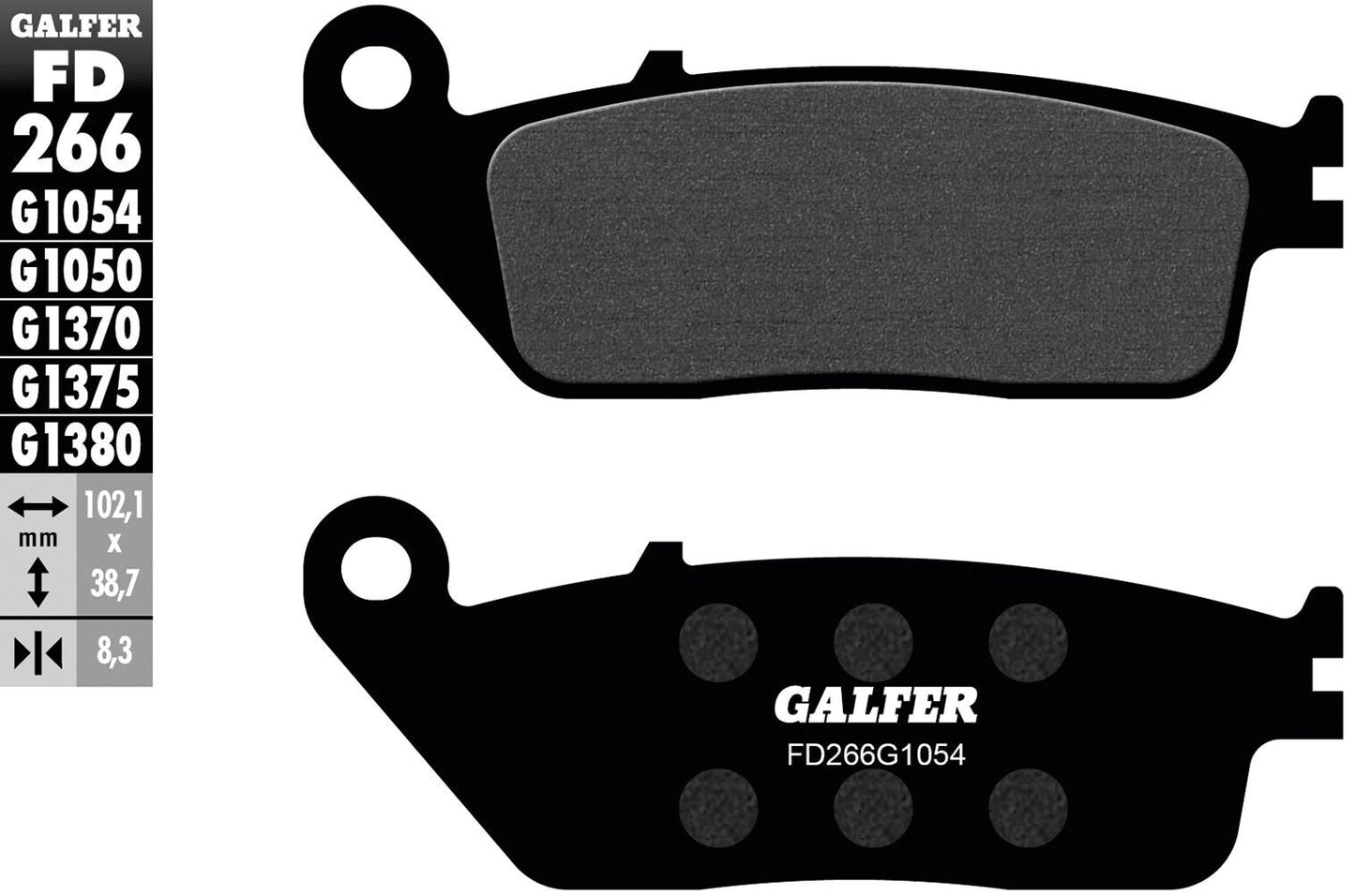 Pastiglie freno Galfer fd266 pastiglia freno fd266 g1054 organica strada