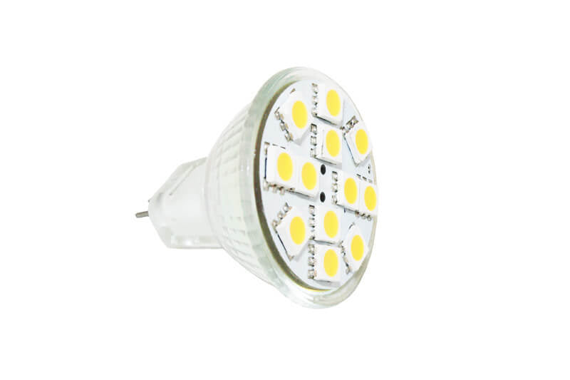 Luce LED SMD Abi MR11 stilizzata tra 10 e 30v - 100 lumen