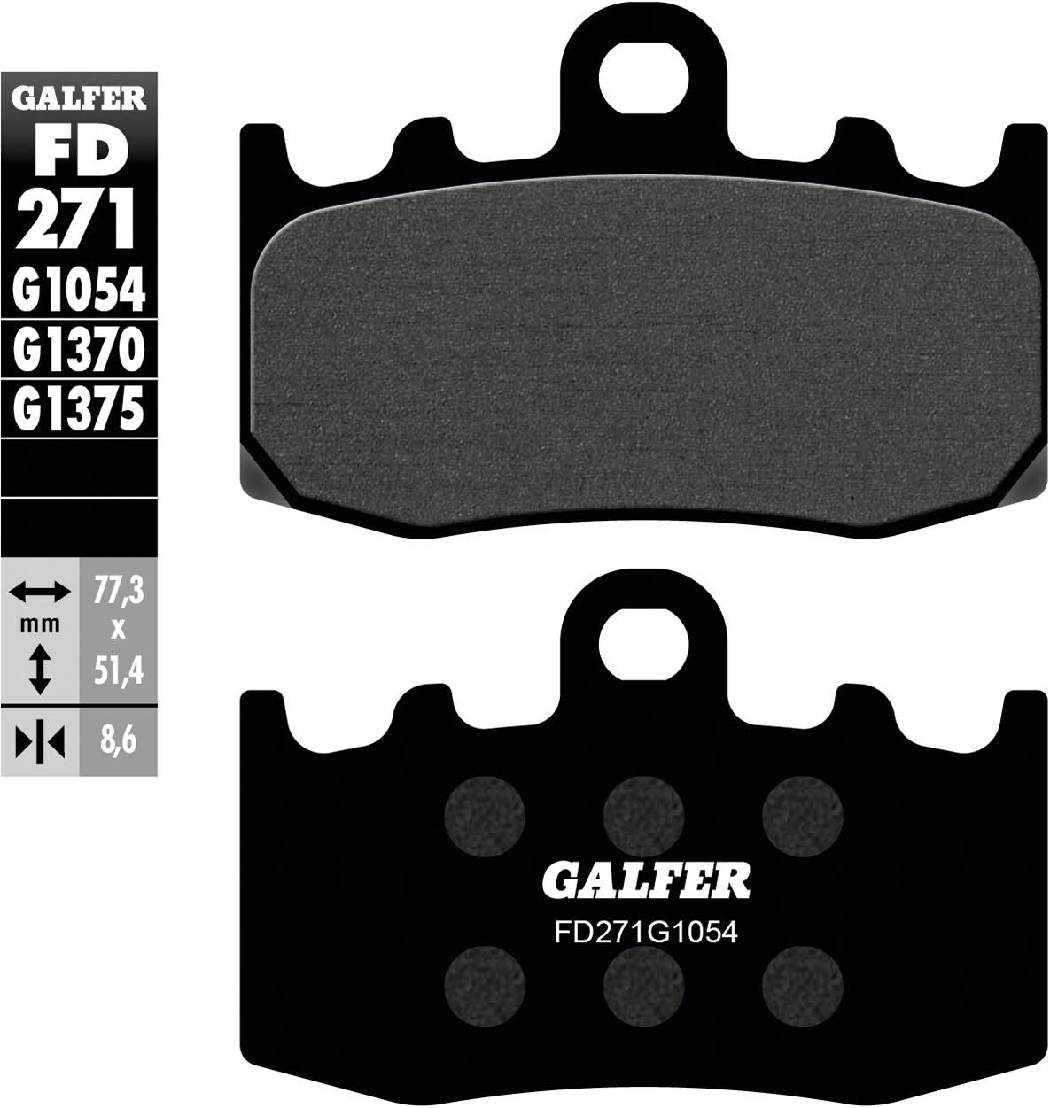 Pastiglie freno Galfer fd271 pastiglia freno fd271 g1054 organica strada