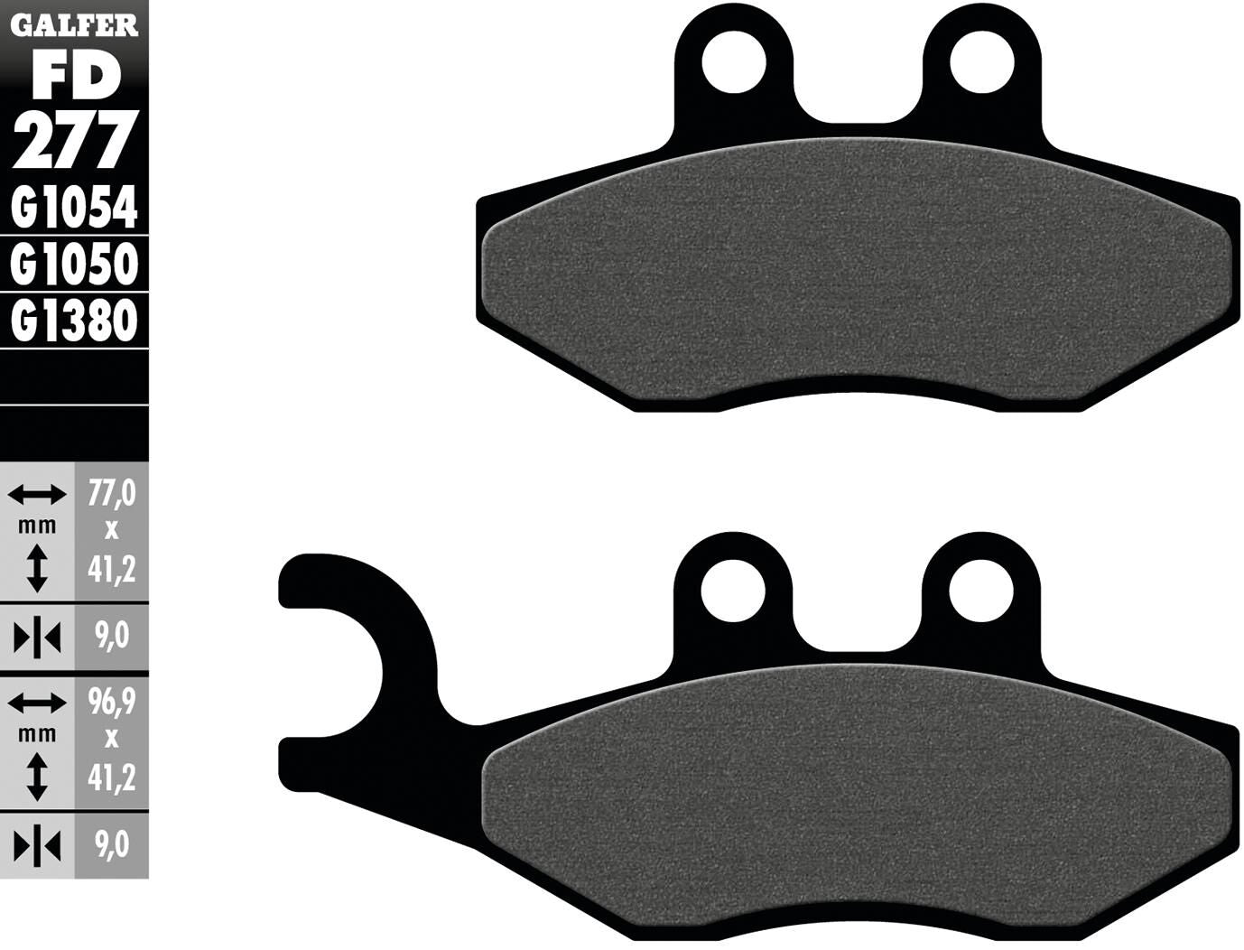 Galfer bremsbelag fd277 brake pad fd277 g1054 organic standard