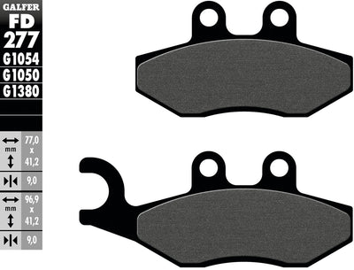 Galfer bremsbelag fd277 brake pad fd277 g1054 organic standard