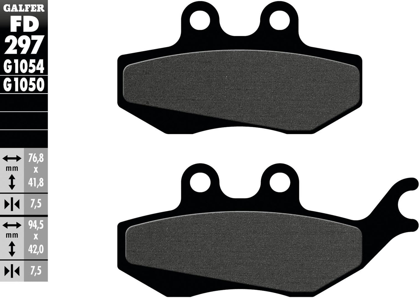Galfer bremsbelag fd297 brake pad fd297 g1054 organic standard