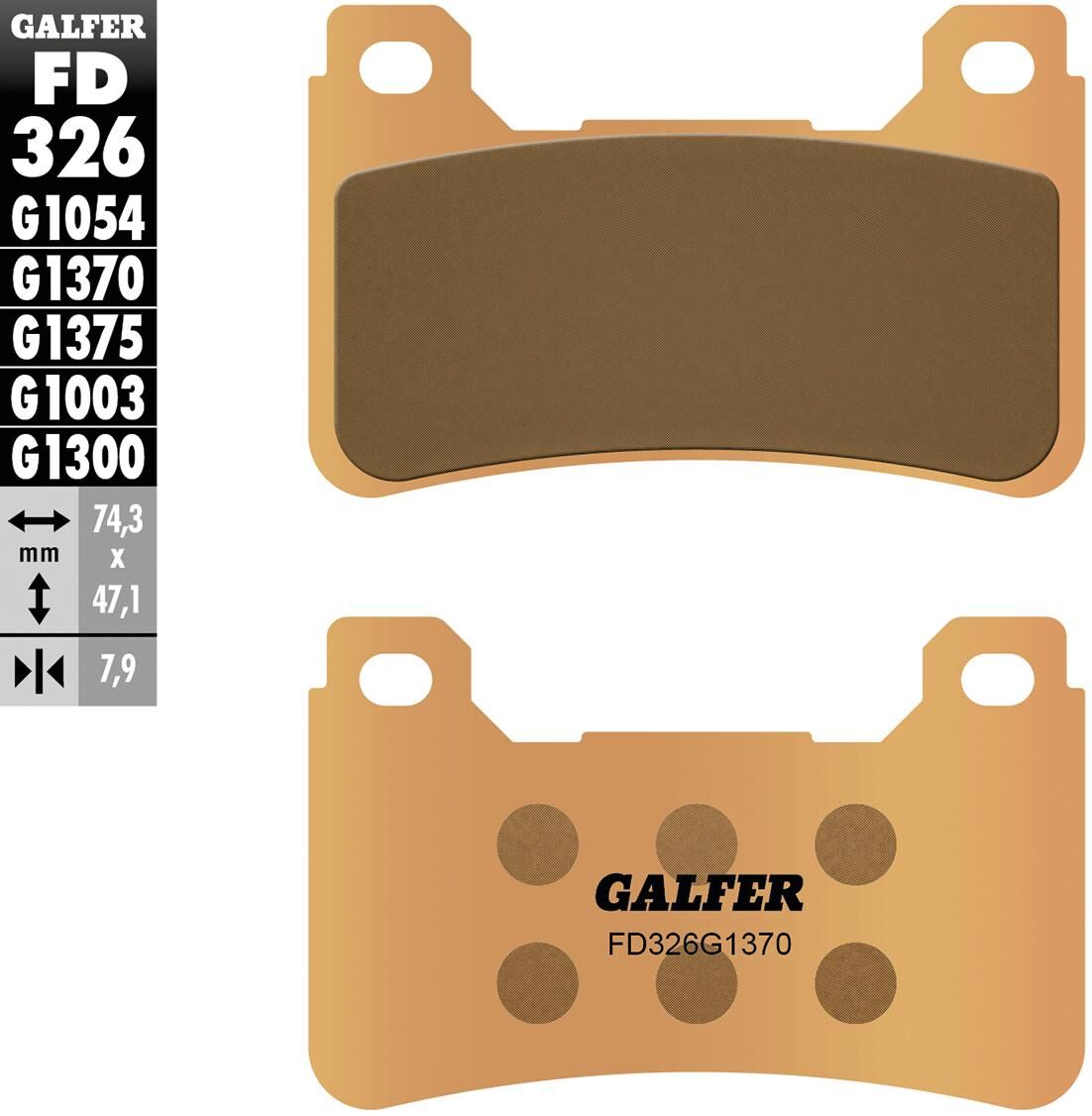 Galfer bremsbelag fd326 brake pad fd326 g1370 sint.metal street