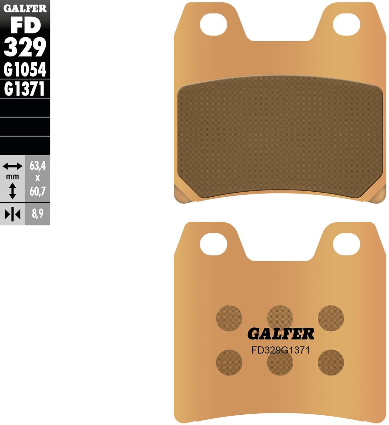 Pastiglie freno Galfer fd329 pastiglia freno fd329 g1371 sint.metal street