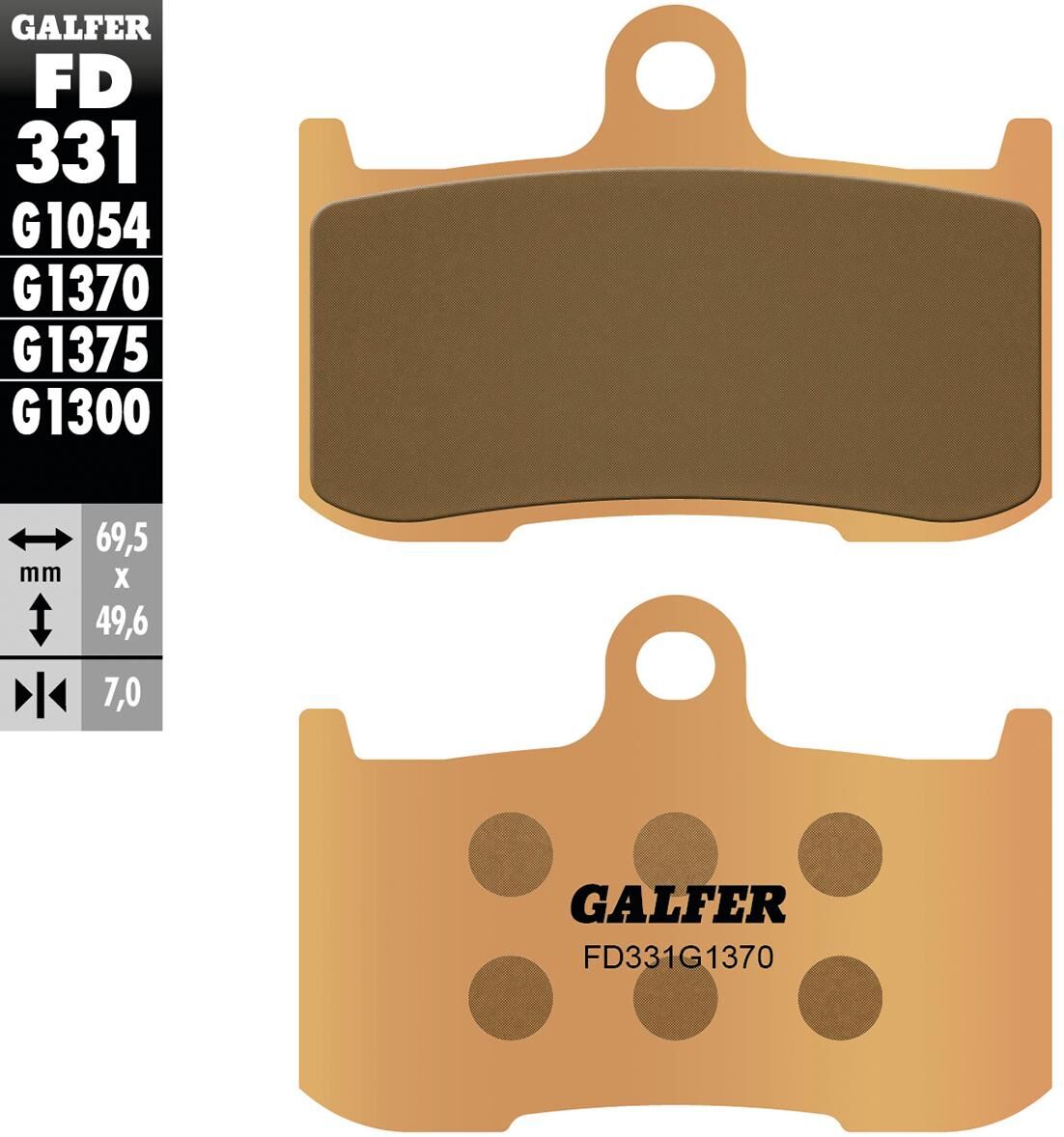Pastiglie freno Galfer fd331 pastiglia freno fd331 g1370 sint.metal street