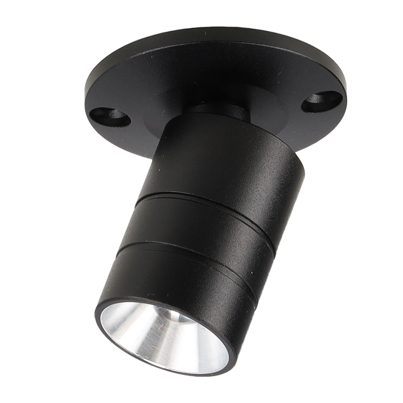 Tollo mini faretto da superficie nero
