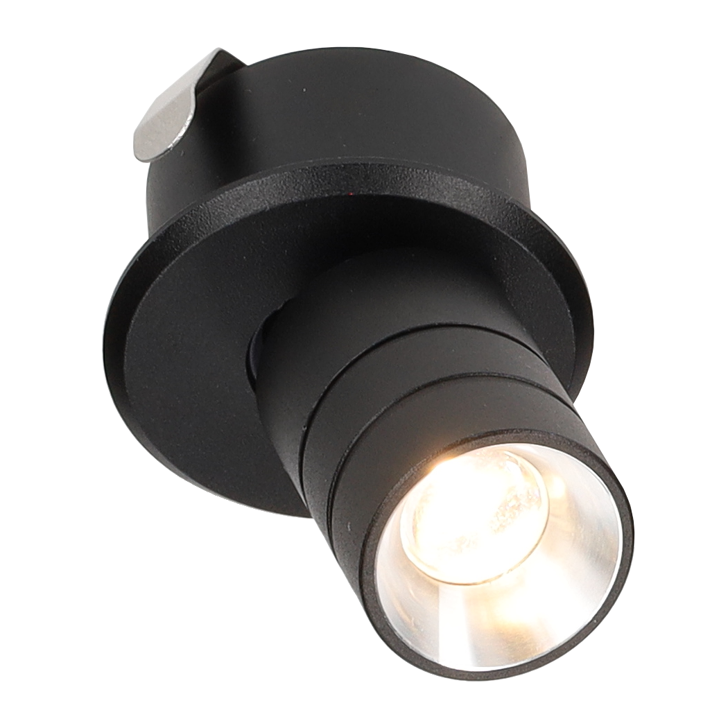 Foco empotrable mini Rapino negro