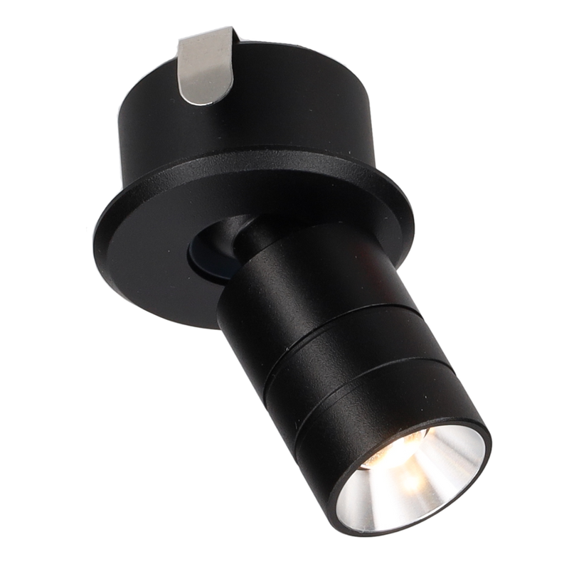 Foco empotrable mini Rapino negro