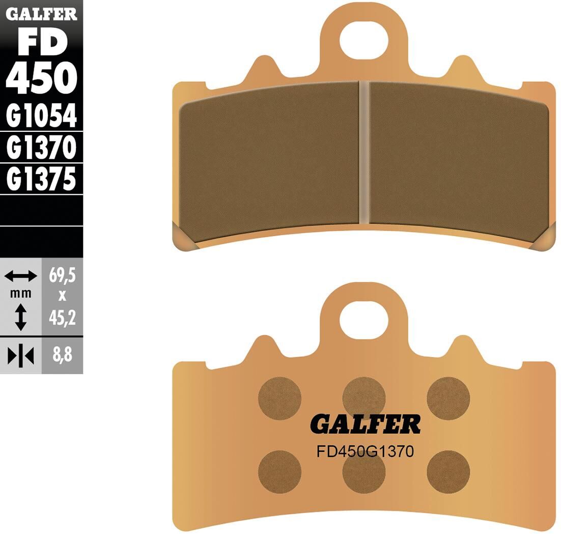 Pastiglie freno Galfer fd450 pastiglia freno fd450 g1370 sint.metal street