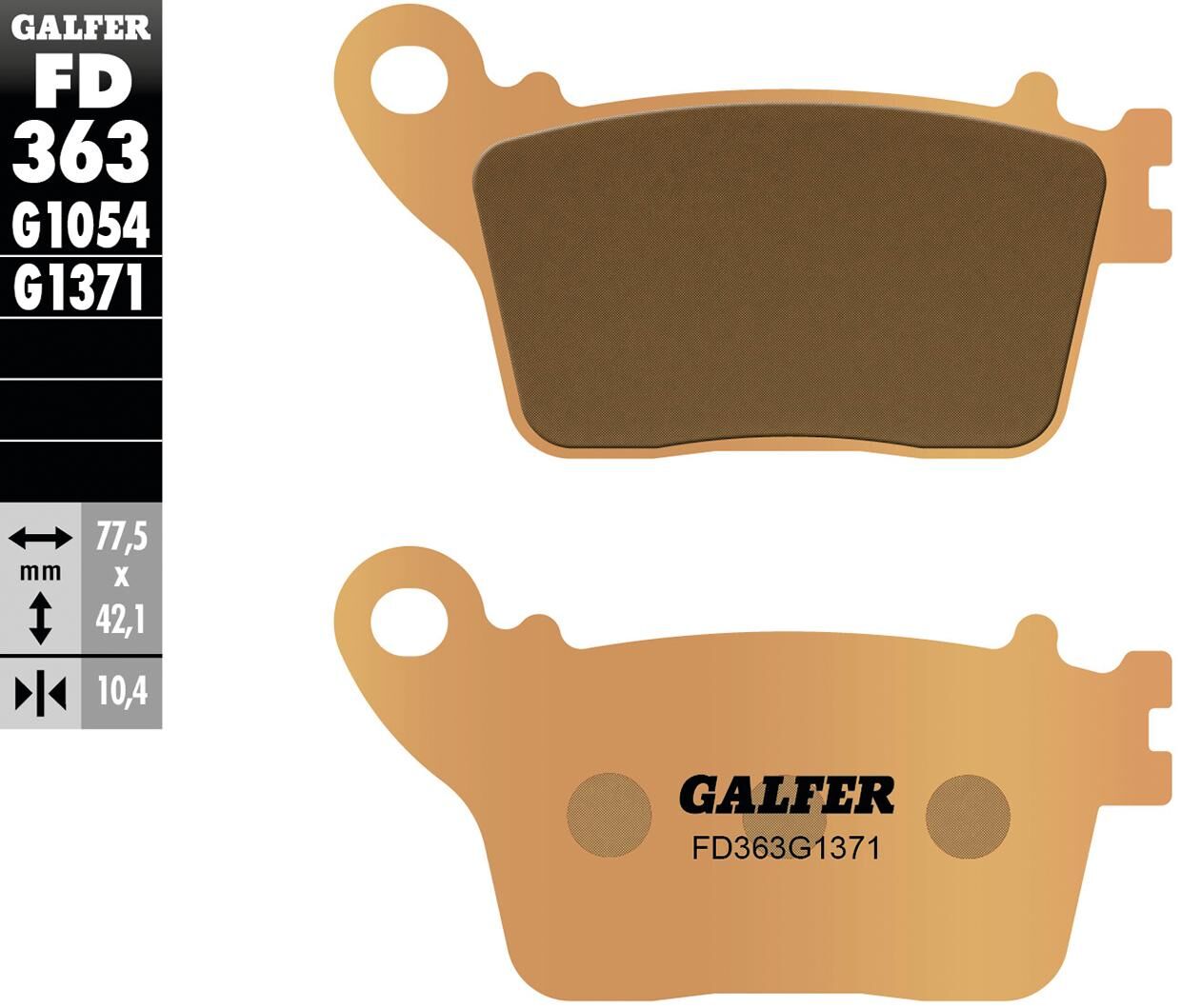 Pastiglie freno Galfer fd363 pastiglia freno fd363 g1371 sint.metal strada