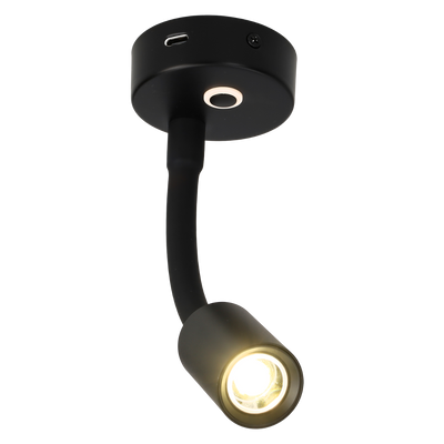 Faretto da superficie Felino flex con USB-C e interruttore touch dim