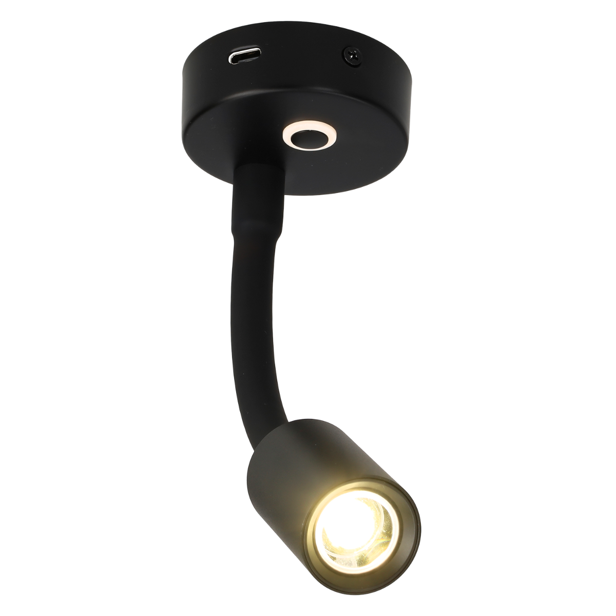 Foco de superficie Felino flex con USB-C y regulador de intensidad táctil