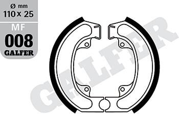 Ganasce freno Galfer mf008 ganasce freno mf008 g2165 organiche