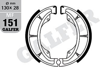 Galfer bremsbacke mf151 brake shoe mf151 g2165 orgnic