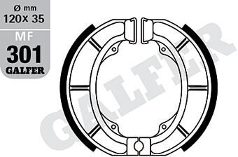 Galfer bremsbacke mf301 brake shoe mf301 g2165 organic