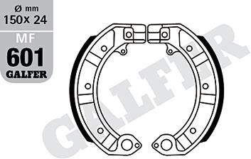 Galfer bremsbacke mf601 brake shoe mf601 g2165 organic
