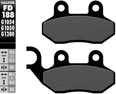 Galfer bremsbelag fd188 brake pad fd188 g1050 organic scooter
