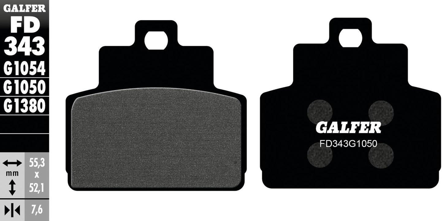 Galfer bremsbelag fd343 brake pad fd343 g1050 organic scooter