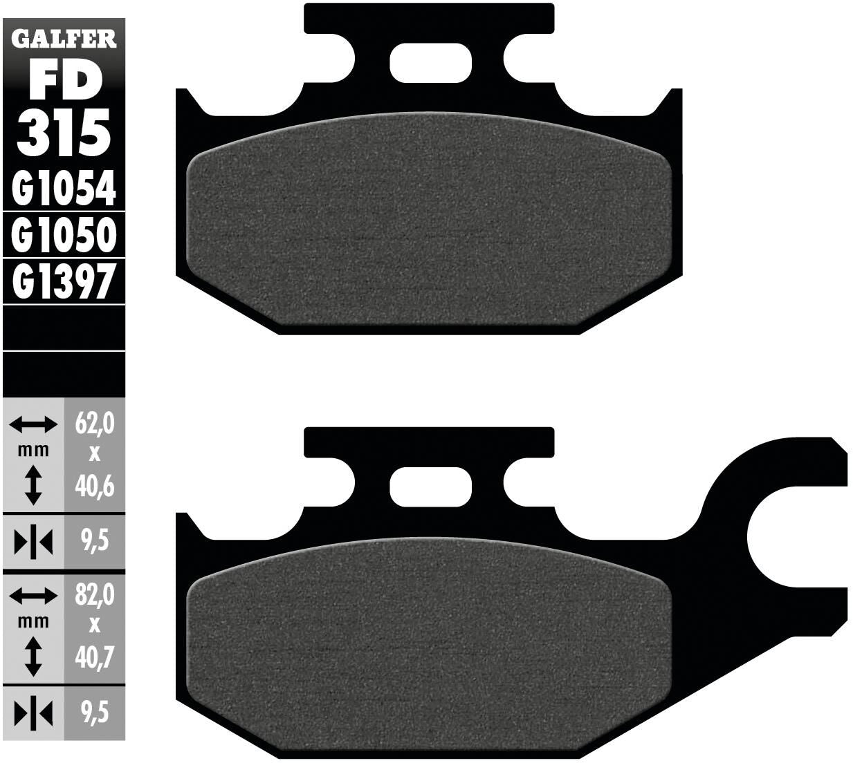 Galfer bremsbelag fd315 brake pad fd315 g1050 organic scooter