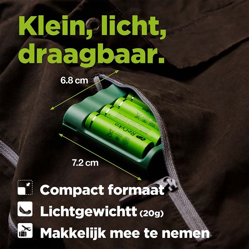 GP USB Battery Carger + 4 x AA baterías 2100 mAh NIMH