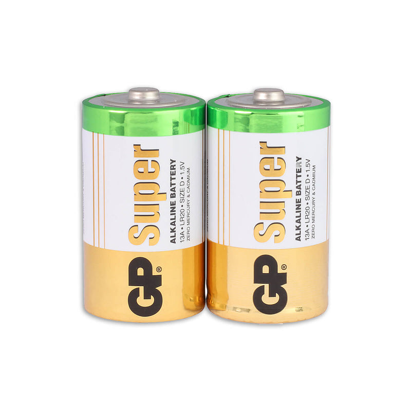 Gp super alkaline d-batterijen 2pk