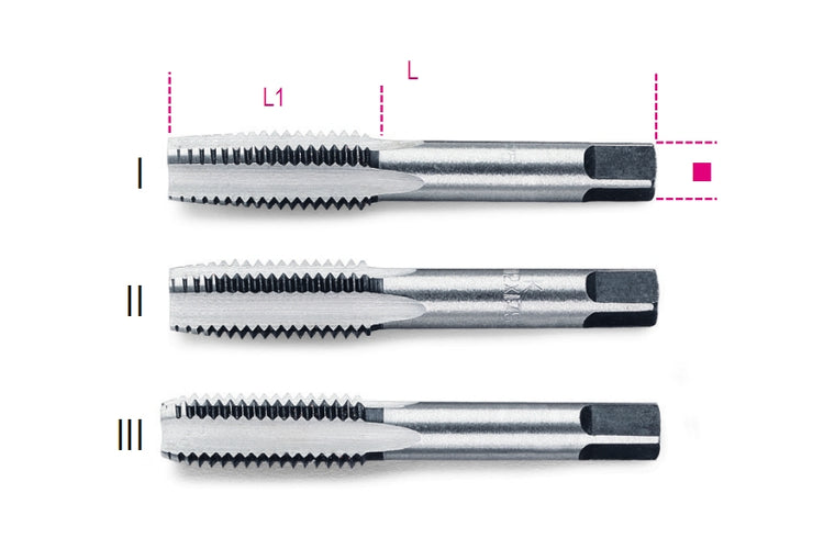 Beta 430 Handtap Grove Metric Wire M5x0.8 (3 piezas)