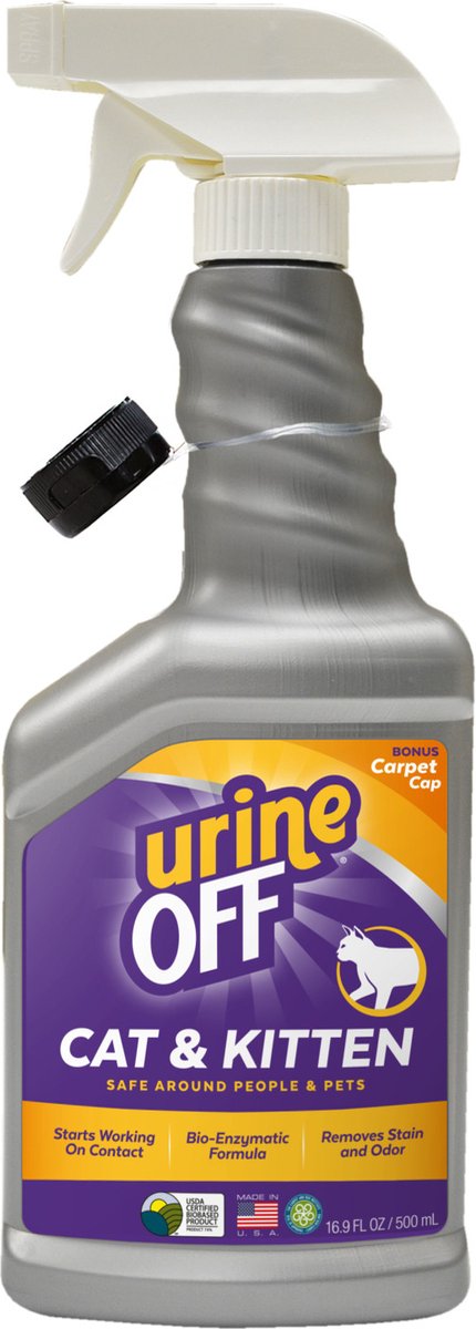 Urine off kat - kitten urine vlek en geurverwijderaar - spray - 500 ml