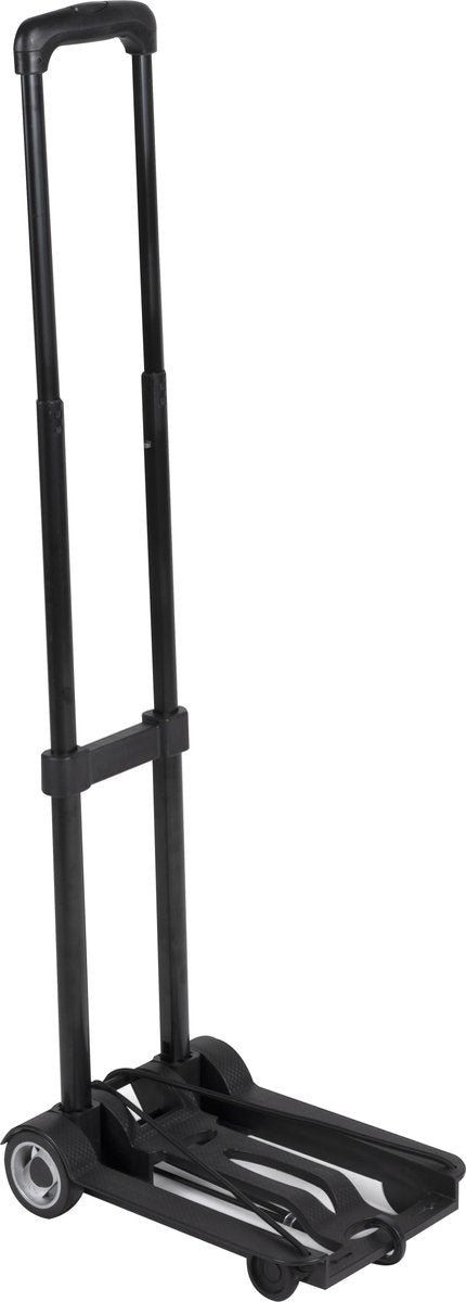 Kinzo - carretilla plegable - con mango extensible - máx. 40 kilos - negro