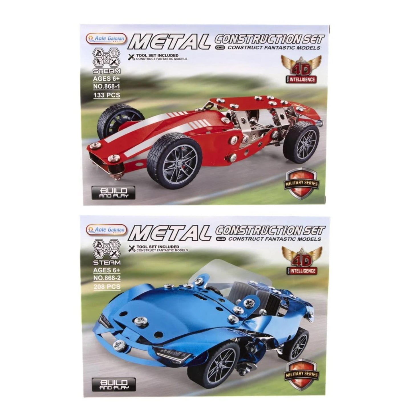 Kit di costruzione per auto in metallo