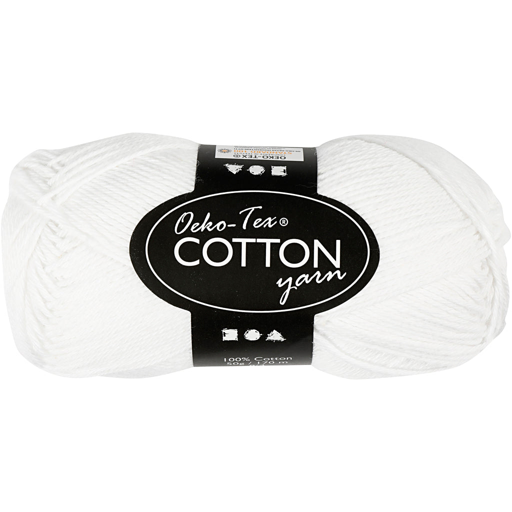 Creative Company Cotton Garen, White, 50gr, 170m