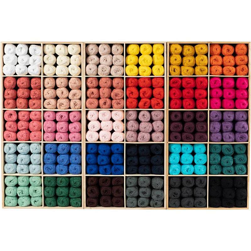 Creativ company hilo de algodón varios colores 360 ovillos 1 caja