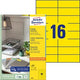 Etichette avery zweckform universali gialle 37 x 105 mm