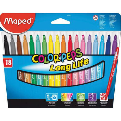 Pennarello mappato color'peps medium 18 assortiti