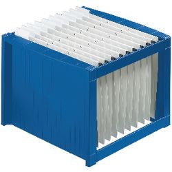 Archivador colgante helit azul a4