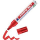 Rotulador permanente edding no. 1 punta roja en forma de cincel de 1-5 mm