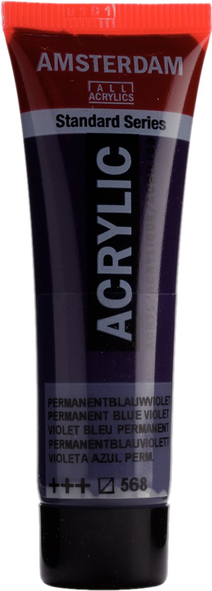 Royal talens verf - acryl - 568 - permanent blauw violet - amsterdam - 20ml