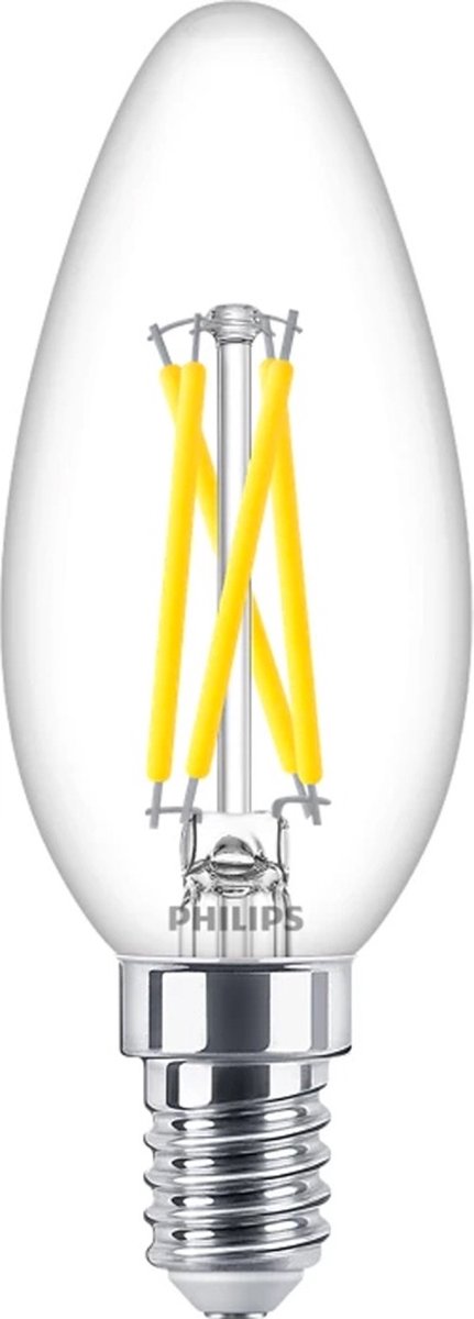 Philips led philips master led e14 kaars filament helder 2.5w 340lm - 922-927 dim to warm | beste kleurweergave - dimbaar - vervangt 25w