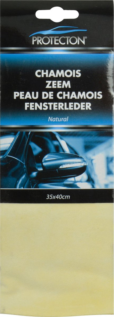 Protecton natural chamois large - to dry washed surfaces without streaks - high absorbency - also for household use - 46x30cm