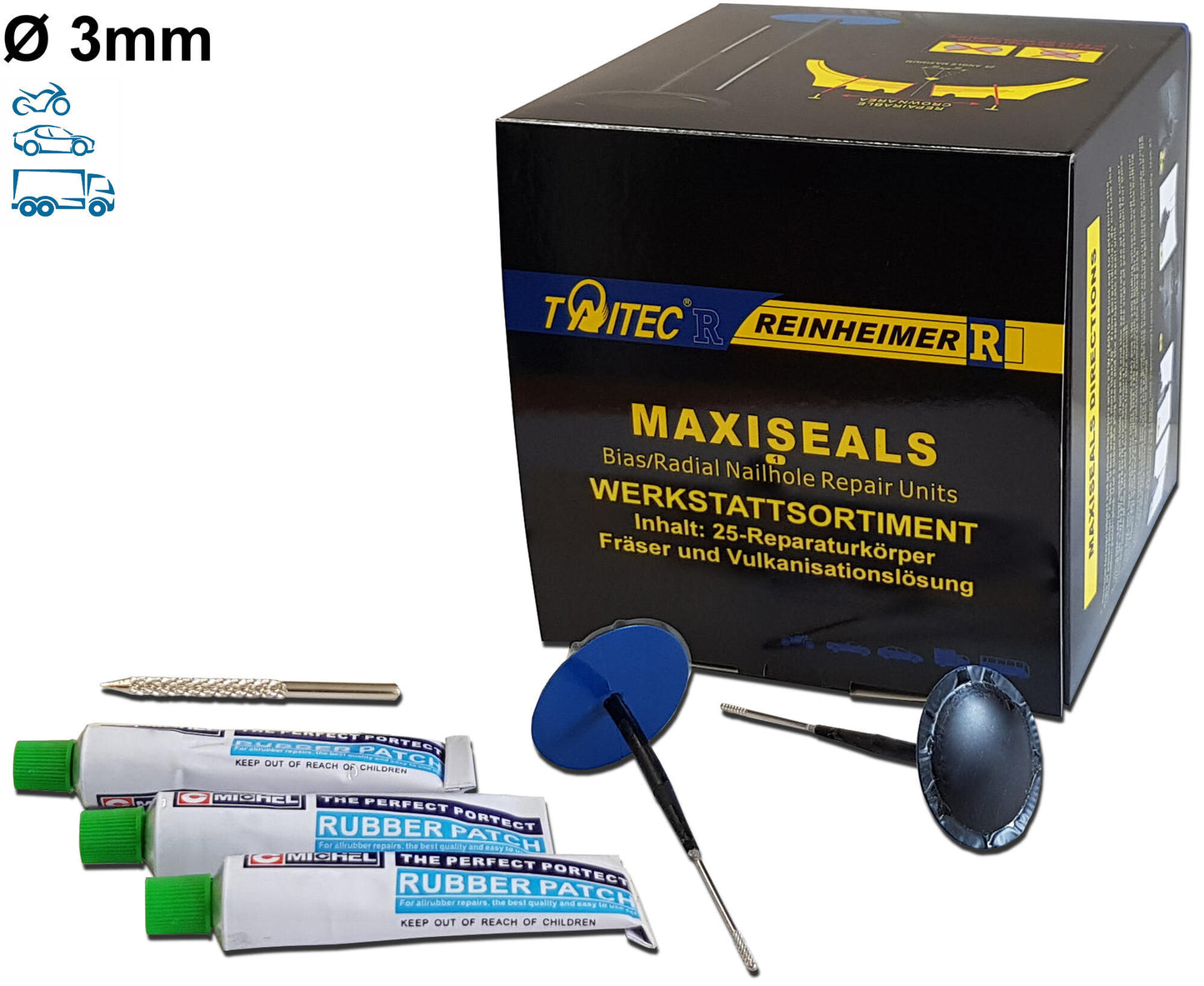 Reinheimer Maxi-SEAL M3 Rep. Establecer D1 = 3 mm 20st.