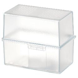 Caja con archivadores de tarjetas han a7 12,1 x 7,4 x 10,1 cm transparente para 300 tarjetas