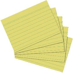 Index cards herlitz a6 yellow