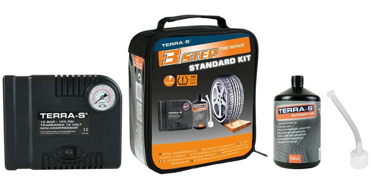 Autostyling seehase reifenpannen-set terra s terra s tire tensioner se with compressors