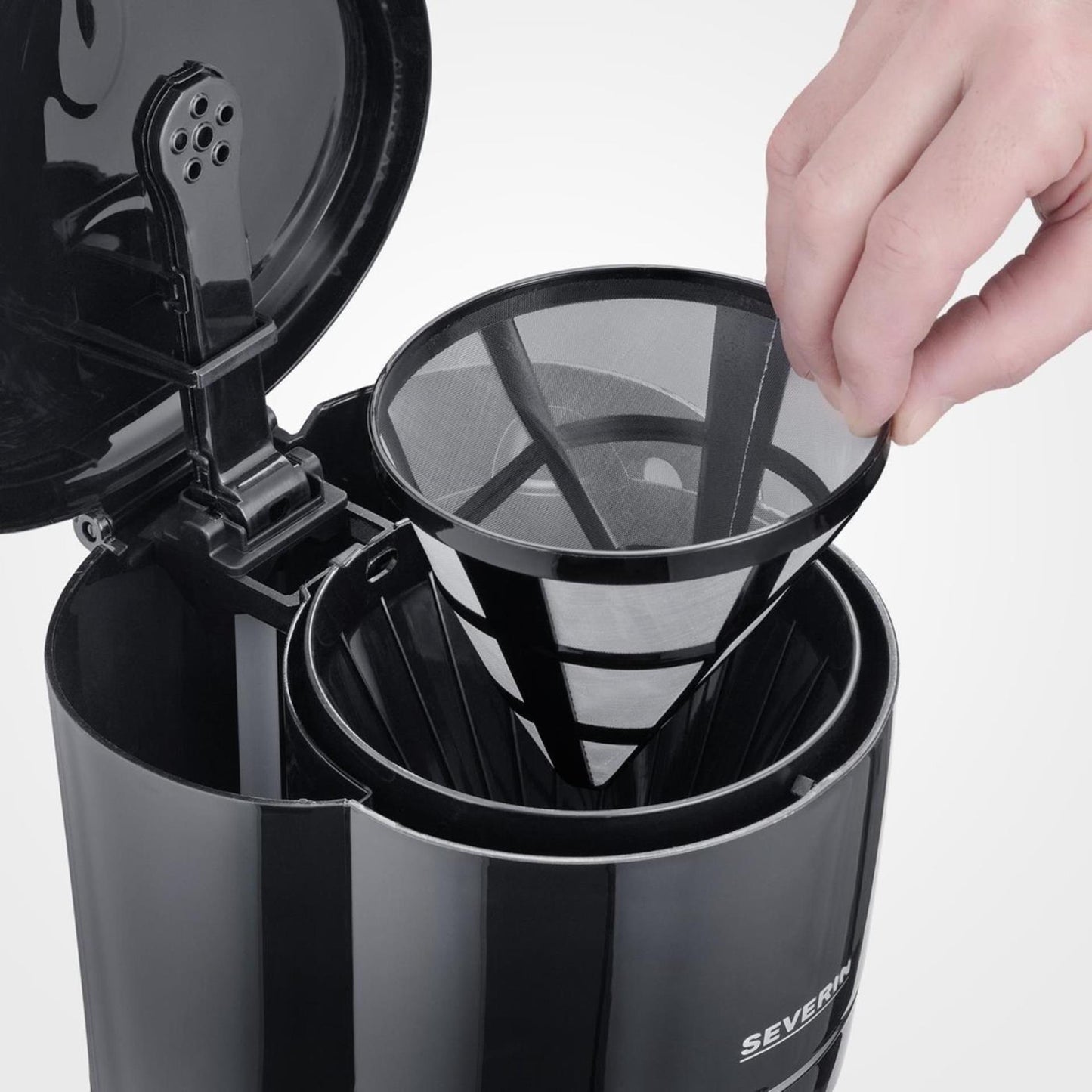 Severin filter koffiezetapparaat zwart