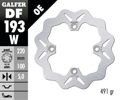 Disco de freno galfer golf df193 rotor df193 tipo w rígido
