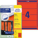 Etichetta dorso 4766 avery 61x192mm rossa 80 pezzi