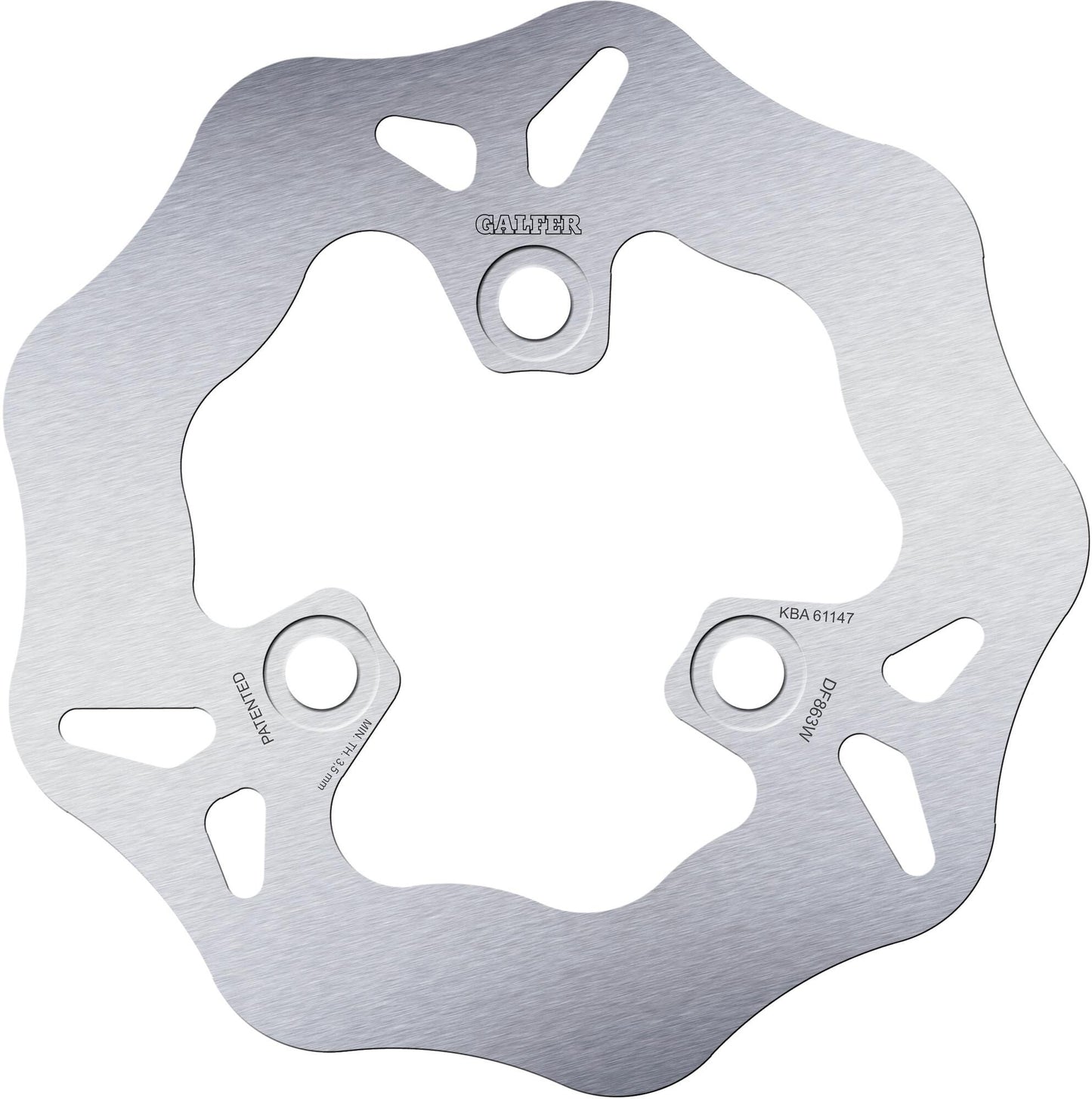 Disco de freno Galfer df863 rotor df863 tipo w rígido