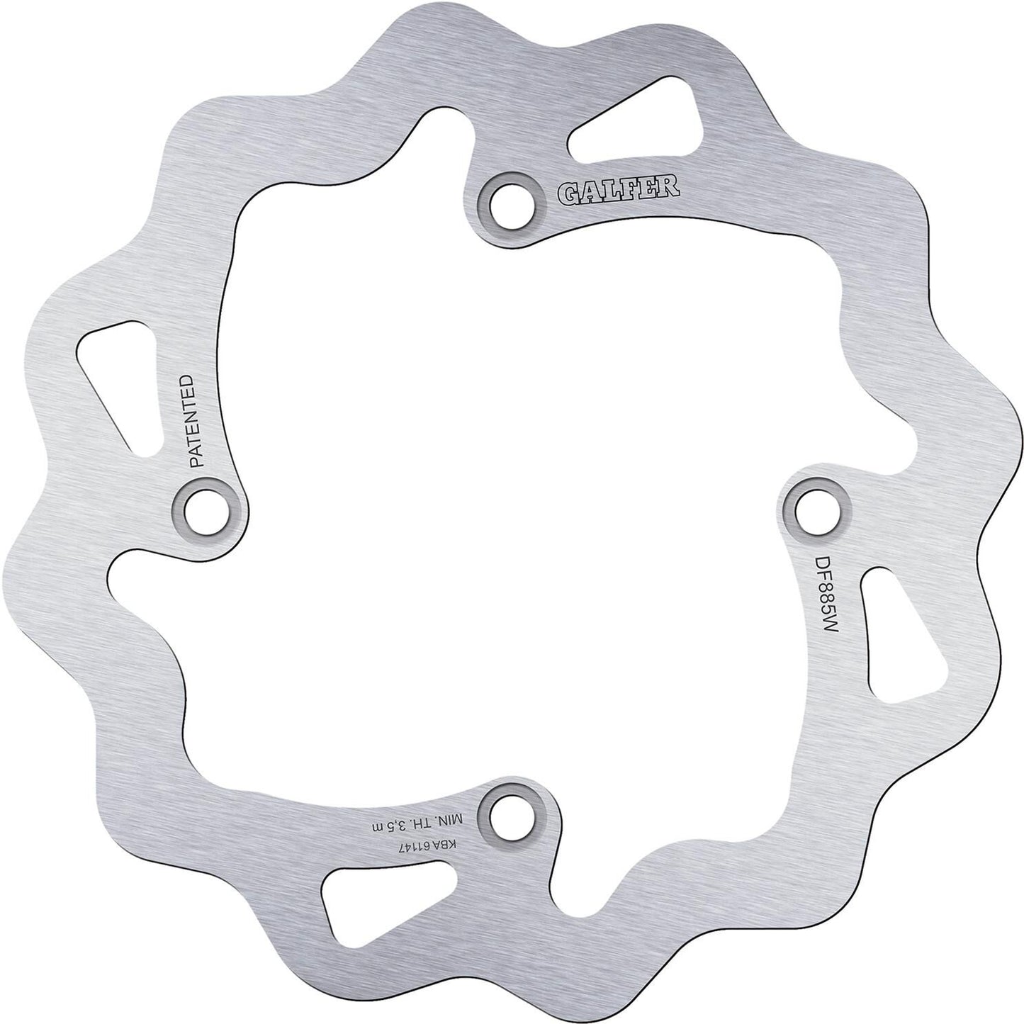 Disco de freno galfer wave df885 rotor df885 tipo w rígido