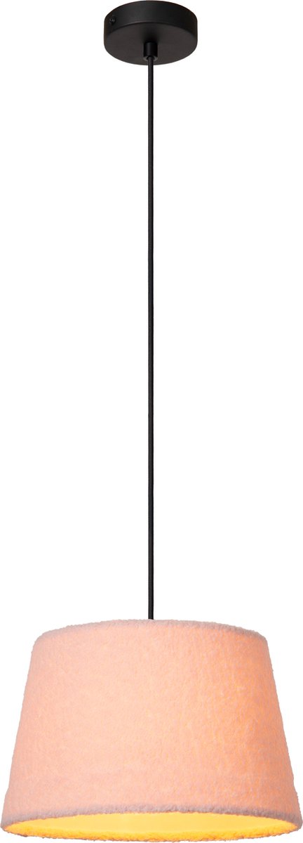 Lucide woolly - hanglamp - ø 28 cm - 1xe27 - roze