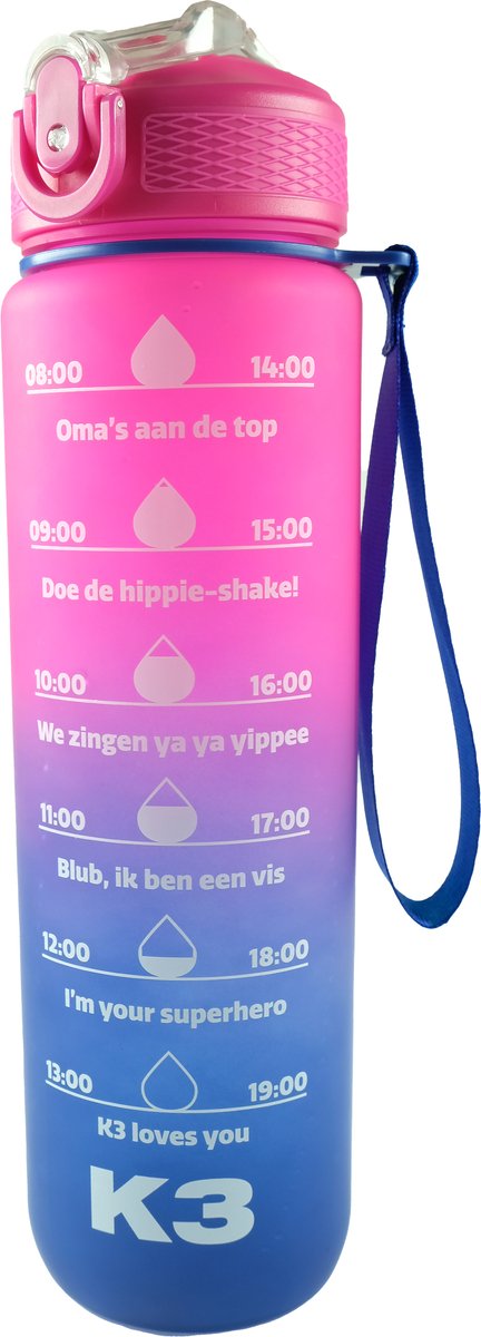Studio 100 K3 motivación de botella de beber 1l